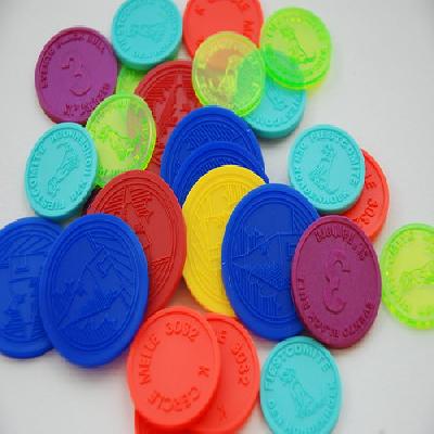Plastic Green Tokens