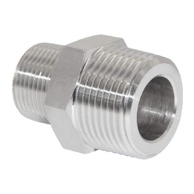 Stainless Steel Threaded Hex Nipple