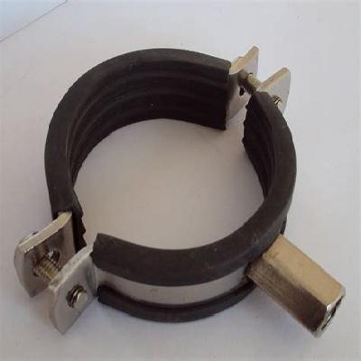 Heavy Duty Pipe Clamp With Rubber Reinforced Rib, Pipe Clamp With Rubber Lined