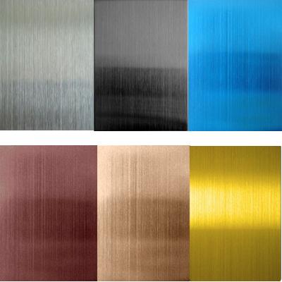 Colored Mirror Hairline Etched Stainless Steel Sheets