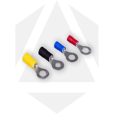 Ring Type Tinned Copper Cable Terminal Ends - Insulated 