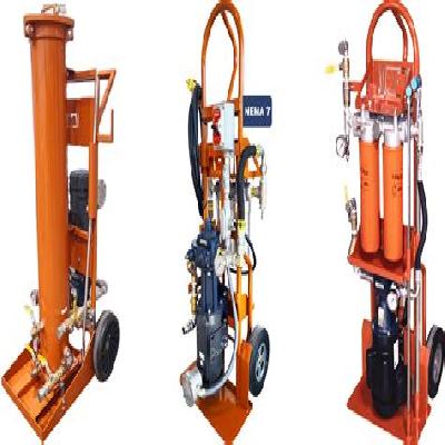 Two Stage Portable Oil Filtration and Transfer Unit  Hydraulic Oil Filter Cart