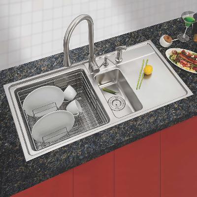 Double Bowl Drain Sink