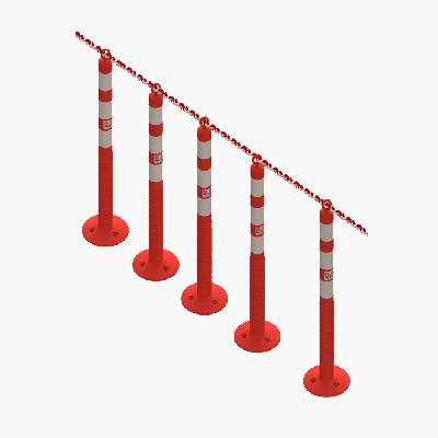 orange pvc spring post