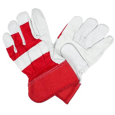 Leather And Cotton Canvas Hand Gloves