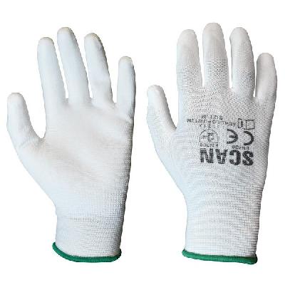 White PU Coated Safety Gloves