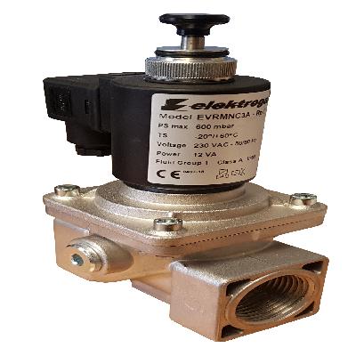 Manual Reset Natural Gas Solenoid Valves