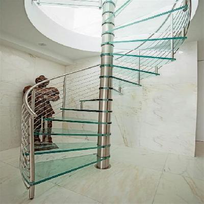 Glass Spiral Stair Case Railings