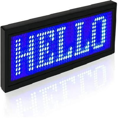 LED Badge : Red, Green Blue White LED Name Tag