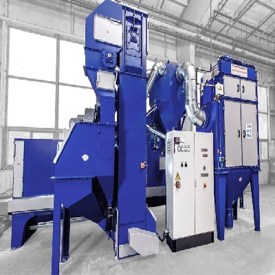 Shot blasting machine control panel