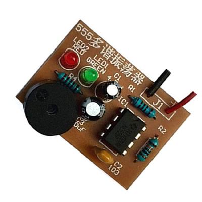 Astable Multi Vibrator Using 555 Trainer Kit