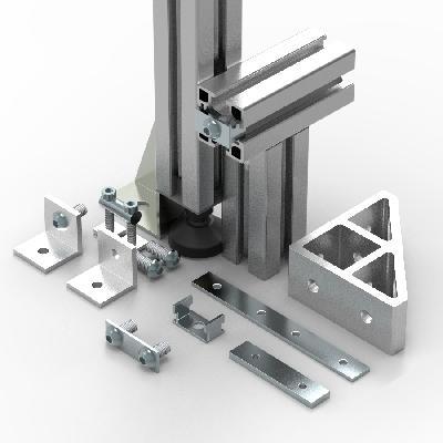 Aluminium Extrusion Profile Sections And Accessories