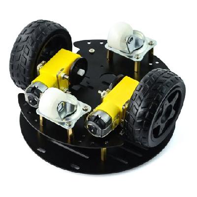 Black Metal Chassis for DC Motor