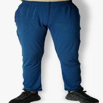 Mens Blue Plain Cotton Lower