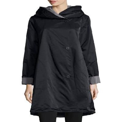 Rain Coat Reversible Black