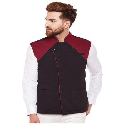 Hypernation Black Nehru Waistcoat