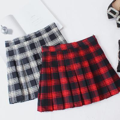 Checked School Skirt