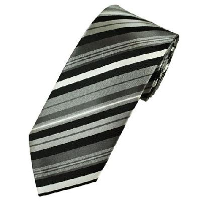 Classic grey stripted mens ties
