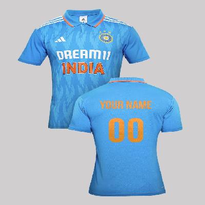 Collar Half Sleeves Mens Cricket T ShirT