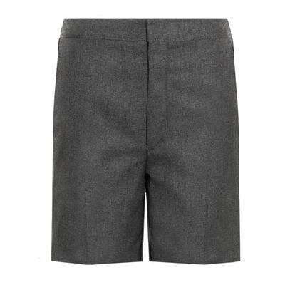 Grey Cotton School Shorts