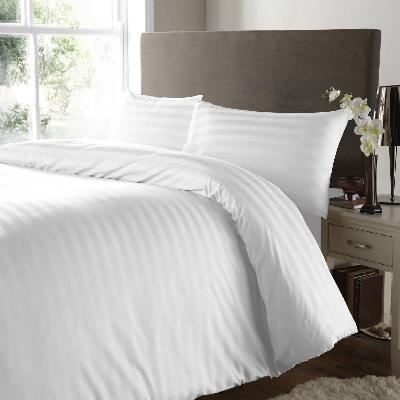 Cotton Double Bed Sheet With Satin Stripes