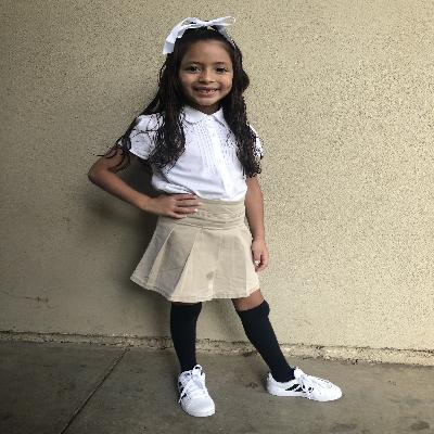 Girls White School Uniform