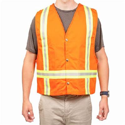 Orange Netted Vest With Reflector