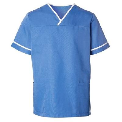 Scrubs Blue Wt Orange Piping