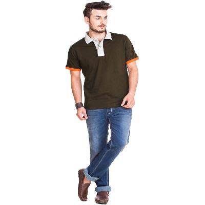 T.shirt Wt Contrast Collar And Cuff