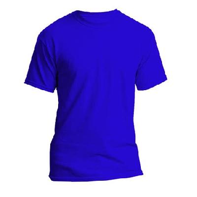 Mens Blue Round Neck Corporate T Shirt