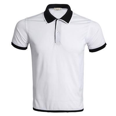 Mens White Corporate Polo T Shirt