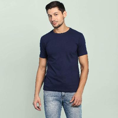 Navy Blue Mens Corporate T Shirts