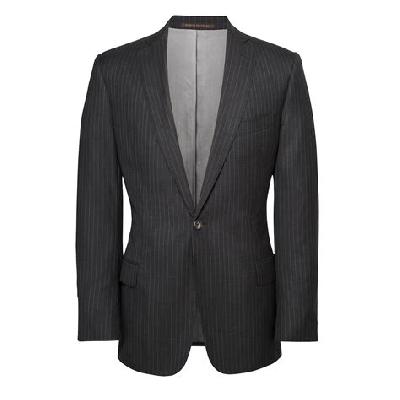 Chalk Stripe Black Coat