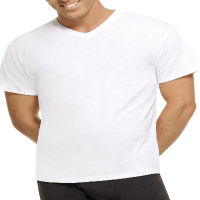 Mens V Neck Plain Cotton T Shirt