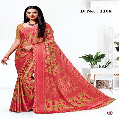 Crepe Uniform Saree