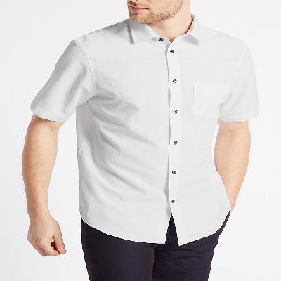 Mens White Cotton Shirt
