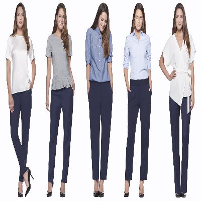 Front Office Uniforms-Woman, Blue White