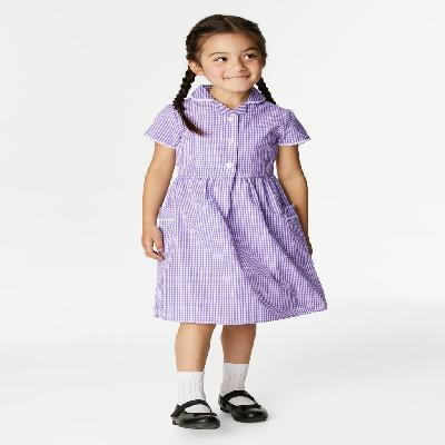 School uniforms for children, Brown Violet checked