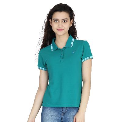 Girls Polo T-Shirt with Cap Sleeve