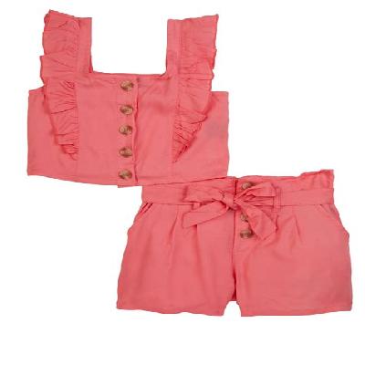 Girls Ruffle Sleeveless Top