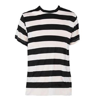Girls T-Shirt - Striped with Chest Print