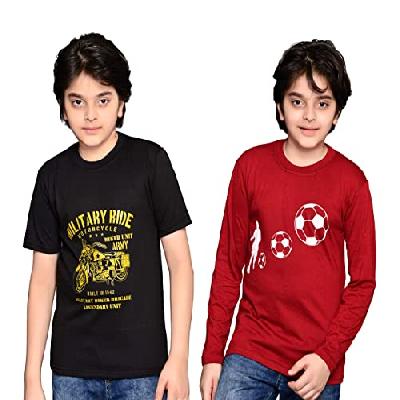 Kids Boys T-Shirt - Crew with Chest Print