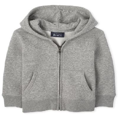 Kids Boys Zip Thru Hooded Long Sleeve Sweatshirt