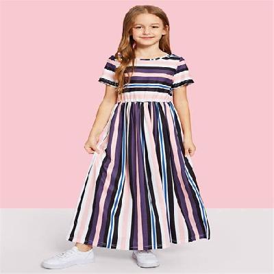 Kids Girls Dress Strap Top With Chest Print