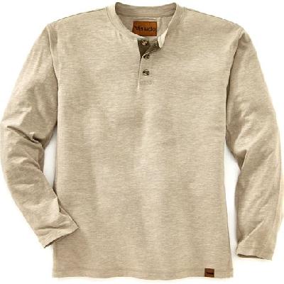 Mens Henley Long Sleeve Top