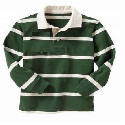 Mens Rugby Polo T-Shirt with Double Collar