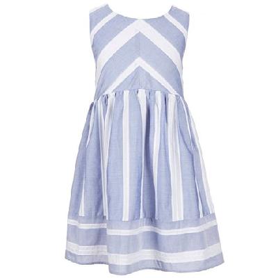Yarn Dyed Stripe Girls Dress