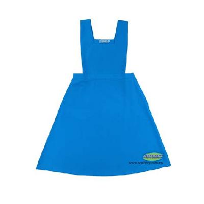 Light Blue Box Pleats Pinafore