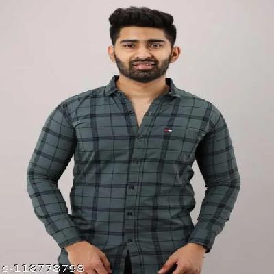 Checked Dark Party Wear