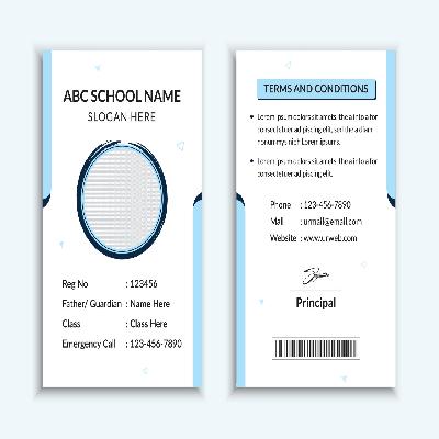 School and College ID Card